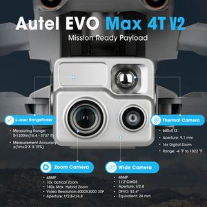 Autel <b>Robotics</b> EVO Max 4T V2 Thermal Imaging Drone Commercial Laser Quadcopter HK Warehouse in Stock Fast Shipping - Product Image 3