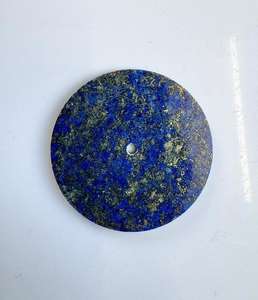 Esfera de Reloj de Lapislázuli Natural con Pirita, 28.5mm, Piedra Redonda Plana, Fabricante OEM Personalizado - Product Image 1