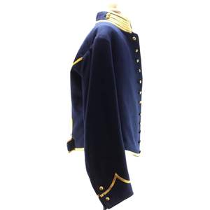 Abrigo de lana azul de la Unión para la Guerra Civil, uniforme de recreación de algodón, chaqueta de disfraz de infantería federal de botonadura sencilla - Product Image 2