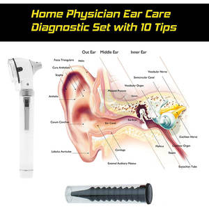 Dispositif d'examen portable en acier inoxydable à fibre optique avec LED pour inspection visuelle claire du conduit auditif et du tympan - Product Image 4