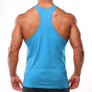 Camiseta sin mangas de fibra de bambú con cuello en V para hombre, estilo casual, para gimnasio, ajustada, para correr, venta al por mayor 2022 - Product Image 2