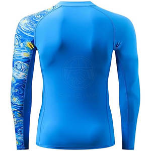 Camiseta de natación de manga larga para hombre, tejido de secado rápido con protección solar para surf y natación en el océano - Product Image 3