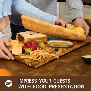 Tabla de quesos de lujo de madera con resina, tabla de charcutería, tabla para cortar carne, verduras y frutas, madera con epoxi - Product Image 3