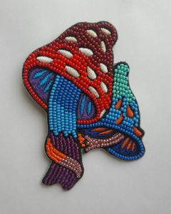 MD HANDICRAFTS Handmade Luxury Embroidery Beaded Brooch Fashion Pin for Dresses <b>Jackets</b> Bags Unisex Wedding Designer Embroidered - Product Image 4