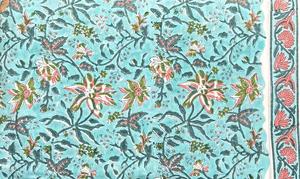Tela de algodón reutilizable con estampado floral ecológico, diseño personalizado, estampado a mano, proveedor de pedidos al por mayor. - Product Image 3
