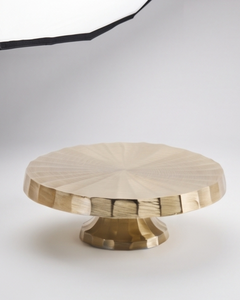 Soporte Multifuncional para Tartas de Metal Dorado, Bandeja de Servicio con Pedestal Acanalado, Soporte Redondo para Exhibición de Pasteles para el Té de la Tarde - Product Image 4