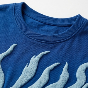 T-shirt ample pour homme avec imprimé en relief, coupe courte et carrée, 100 % coton tricoté, streetwear, 240 g, motif graphique avant, respirant - Product Image 4
