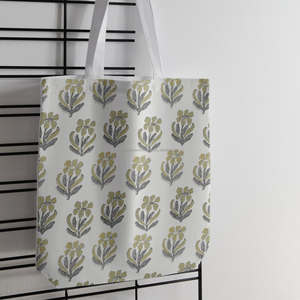 Bolsa de Mano con Estampado Floral para Compras, Bolsa de Hombro de Tela Estampada a Mano, Sostenible, al por Mayor, para Mujer - Product Image 4