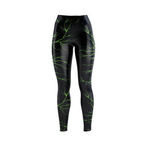 Leggings taille haute à imprimé géométrique, longueur intégrale, extensibles, pour le sport et le yoga, motif violet et rose, tricotés en Spandex et Polyester - Product Image 4