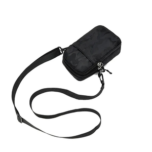 Sac bandoulière noir en gros pour téléphone portable, idéal pour les voyages quotidiens, réglable, léger, multi-poches, classique, pour occasions formelles et décontractées - Product Image 2