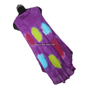 Robe paréo multicolore en rayonne tie-dye pour femme, élégante robe de soirée sans manches tie-dye - Product Image 5