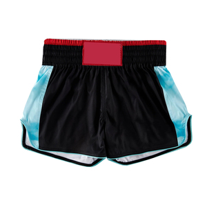 Lightweight satin Muay Thai shorts with flexible side slits elastic waistband and superior comfort for training sparring and com - Product Image 1