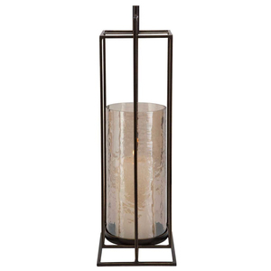 Porte-bougie et lanterne en fer forgé de forme carrée avec verre, décoration festive, porte-bougie moderne pour l'éclairage - Product Image 4
