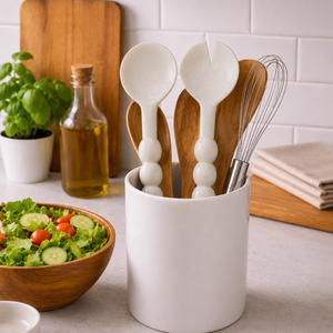 FAIZA CRAFT Ustensiles de service décoratifs en résine faits à la main pour salade, colorés, à long manche, brillants, de luxe, écologiques, compatibles micro-ondes - Product Image 4