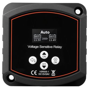 Kit Isolatore Batteria Doppia per Camper 12V 300 Amp, Relè Sensibile alla Tensione VSR Manuale/Automatico con Schermo LCD Smart Batt - Product Image 1