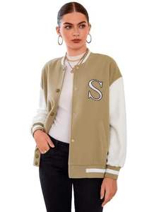 Chaquetas de Mujer de Alta Demanda, MOQ Bajo, Chaqueta Varsity Personalizada con Top Corto Informal, Chaqueta Varsity para Mujer - Product Image 6