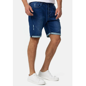 Shorts en denim sergé pour homme, taille élastique, style cargo, respirants, grandes tailles, couleur unie, écologiques, séchage rapide, service OEM - Product Image 6