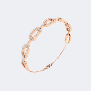 Elegante Brazalete de Plata de Ley 925 con Diamante Cultivado en Laboratorio de Corte Brillante Redondo para Mujer, Brazalete de Lujo para Aniversario, Certificado IGI SGL - Product Image 6