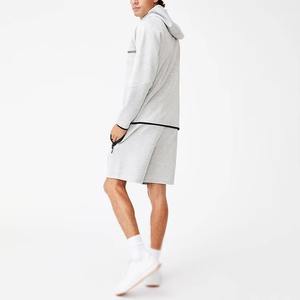 Ensemble sweat à capuche et short décontracté pour homme, séchage rapide, personnalisé, respirant, manches longues, hiver, tricoté en tissu éponge 100% coton, vente en gros - Product Image 4
