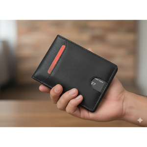 Tarjetero de Cuero de Cabra Negro WI 124, Artesanía Premium con Acabado Duradero, Diseño Práctico para Uso Diario, Regalo - Product Image 3
