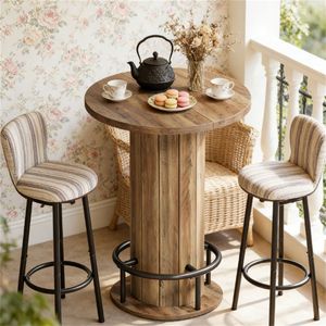 Tavolo da Bar Rotondo Salvaspazio, Design Elegante - Solo Tavolo - Product Image 1