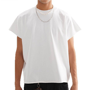 เสื้อยืดคอกลมโอเวอร์ไซส์ผ้าฝ้ายคุณภาพสูงสำหรับผู้ชาย  รับสกรีนโลโก้ เสื้อกล้ามแฟชั่นสำหรับผู้ชาย - Product Image 5