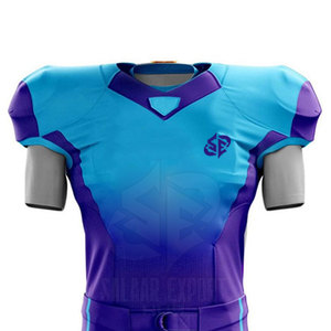 Uniforme de football américain respirant et facile à porter, vêtements d'équipe sportive, 100% polyester, uniforme de football américain disponible en stock - Product Image 3