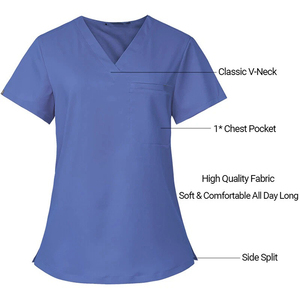 Wholesale Customized Medical Nurse Uniform Short Sleeve for Women New Style Spa Uniform Women <b>Scrubs</b> <b>Sets</b> Stylish Fashion <b>Scrubs</b> - Product Image 2