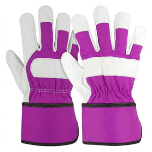Gants de sécurité en cuir de vachette grainé de haute qualité, doux et confortables, pour la protection des mains dans le secteur de la construction - Product Image 5