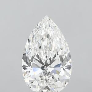 Diamant de laboratoire taille poire, pierre non montée, 3x5mm à 4x6mm, clarté VS1, couleur E - Product Image 1