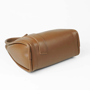 Bolso Hobo Clásico de Cuero Genuino para Mujer, Gran Capacidad, Parte Superior Abierta, Dos Asas, Color Marrón, Uso Diario - Product Image 2