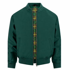 Bomber <b>Jacket</b> Check Line <b>Blouson</b> Tartan Interior Full Zip Heritage Fashion Custom Apparel Retail Collection Source Casual <b>Jacket</b> - Product Image 1