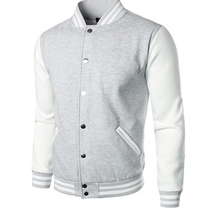 Wholesale High Quality Custom Wool Varsity Letterman Baseball College Students Patchwork <b>White</b> Color Buttons Varsity <b>Jackets</b> - Product Image 6