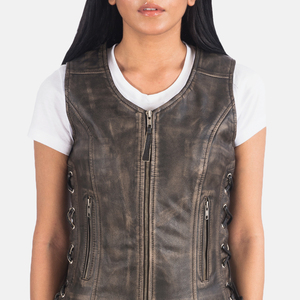 Women <b>Leather</b> <b>Vest</b> Fashion Sleeve Less <b>Leather</b> <b>Vest</b> Cotton Linnings Solid Color Coat With Pockets <b>Leather</b> <b>Vest</b> Women OEM - Product Image 6