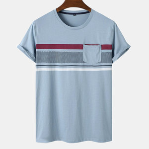 เสื้อยืดผู้ชายพิมพ์โลโก้ตามสั่งขายส่ง ผ้าฝ้าย 100% คอกลม ทรงหลวม บริการ OEM แบบกำหนดเอง เสื้อยืดสีพื้นสำหรับผู้ชาย - Product Image 1