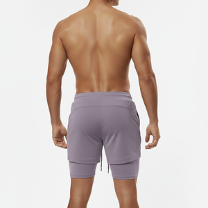 Wholesale Customized Men Double <b>Layer</b> Mesh Workout Shorts Quick Dry And Lightweight Men Double <b>Layer</b> Shorts Running Shorts - Product Image 2