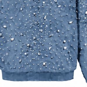 เสื้อฮู้ดซิปสีน้ำเงินเดนิมพิมพ์ลายตามสั่ง ประดับคริสตัลวิบวับ สไตล์สตรีทแวร์ เสื้อแจ็คเก็ตฤดูหนาว แขนยาว แบบสวม - Product Image 6