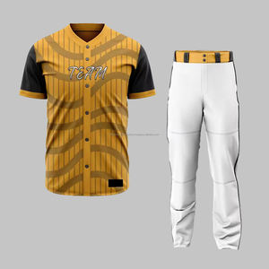 Uniforme de baseball imprimé logo personnalisé professionnel respirant prix d'usine de grande taille - Product Image 1