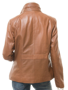 Biker Ladies 100% Original Leather <b>Jacket</b> For Women Genuine Leather <b>Jacket</b> Tan Slim Real <b>Short</b> Premium Quality Women's <b>Jackets</b> - Product Image 6