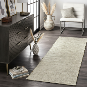 พรมผสมปอกระเจาธรรมชาติ พรมปอกระเจาทอมือสำหรับห้องนั่งเล่น ห้องนอน และห้องรับประทานอาหาร ตกแต่งบ้าน - Product Image 3