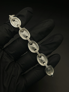 8mm 925 Sterling <b>Silver</b> VVS Moissanite Four Leaf Clover Cuban Bracelet New Fashionable Item for Valentine's Day Fashionable Gift - Product Image 4