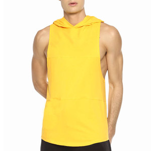 Nouvelle Arrivée : Gilet à Capuche Sans Manches pour Homme, 100% Coton Teint Uni, Respirant, Vêtement d'Extérieur Décontracté d'Hiver - Product Image 2