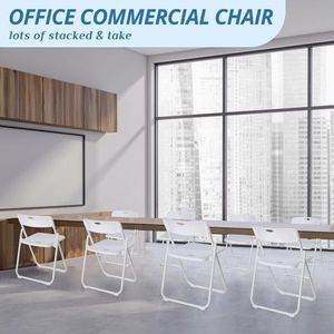 6 Pack Commercial-Grade Plastic Folding <b>Chairs</b> Portable and <b>Stackable</b> for Indoor and <b>Outdoor</b> Events Home Partys and Picnics - Product Image 6