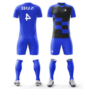 Conception d'uniformes de sport pour club, maillots à manches courtes personnalisables, fabricant d'uniformes d'équipe, kits d'uniformes de football d'été imprimés - Product Image 4