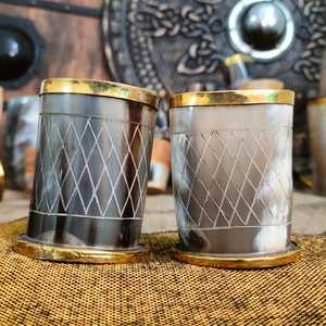 Hand Engraved Personalized Eco-Friendly Viking Drinking Horn Shot <b>Cup</b> & Glass <b>Custom</b> Engraved Christmas Barware - Product Image 3