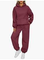 Ensembles de survêtements streetwear oversize pour femmes, mode hiver, confortables et respirants, en polyester/coton écologique, à capuche