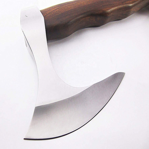 Hacha artesanal forjada de acero J2 de grado industrial, mango de madera, espiga completa, 19 pulgadas, hacha de supervivencia con funda de cuero. - Product Image 6