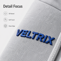 Logo en silicone 3D personnalisé avec lettres en relief pour T-shirt, vêtements de sport, vêtements de loisirs, étiquette de transfert thermique pour vêtements OEM