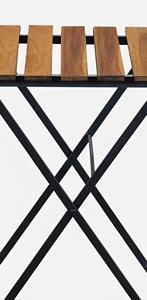 Table de bistrot pliante en bois | Cadre en acier enduit de poudre | Patio, balcon et jardin | Fabricant vietnamien - Product Image 6