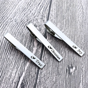 Clips de corbata metálicos con logotipo de moda personalizado - Product Image 4